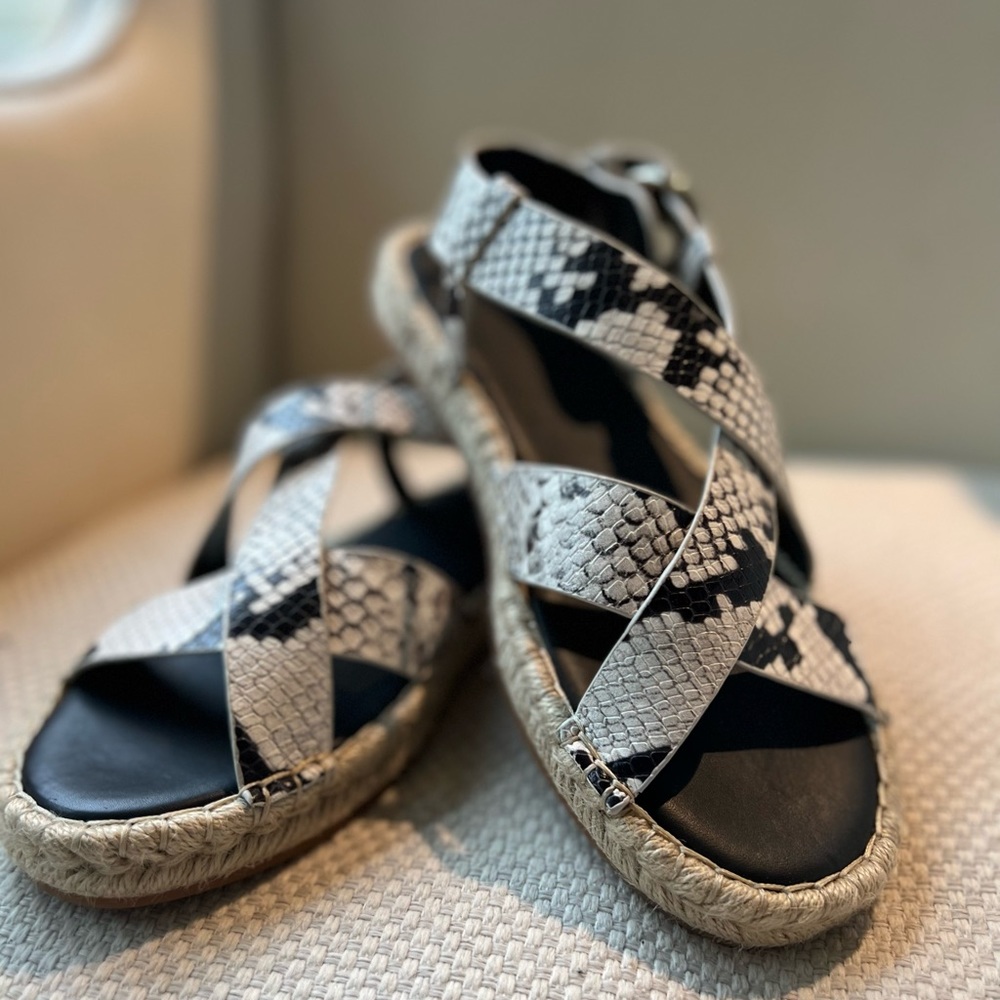 Marc Fisher Flat Espadrille in Snake Print